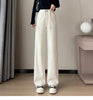 High Waist Retro Corduroy Stripe Women's Pants Fall Straight Causal Full Length Vintage Pockets All Match Japanese Y2k Trousers