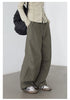 Women Pants Solid Loose Casual Outdoor Workwear Female Wide Leg Trousers Drawstring Windproof Spring Autumn