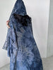 Middle Eastern Tie Dye Loose Abaya Full Sleeve Open Front Abayas Turkey Kaftan Arabian Maxi Dresses Women Jilbabs Without Hijab