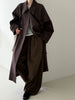 Women Coffee Brief Belted Big Size Long Trench Lapel Long Sleeve Windbreaker Tide Spring Autumn 1DJ3893