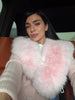 Elegant Faux Fur Knitted Sweater Coat Women Vintage Plush V-neck Pink Cardigan Coats Female Winter Chic Street Knitwears