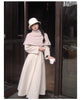 Winter Long Wool & Blends Coat for Women Chic Elegant Womans Clothing Skirted Woolen Overcoat