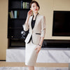 Apricot Suits Women Autumn Temperament Business Formal Blazer And Skirt Sets Office Ladies Work Wear Black