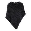 Women's 100% Real Natural Rabbit Fur Knitted Pullover Poncho Lady Cape Genuine Fur Shawl Warm One Size