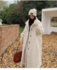 Winter Lamb Fur Long Warm Coat For Women Stand Collar Solid Color Single Breasted Loose Fit Clothing 2VV234