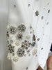 High Street Designer Party Vestido Women's Formal Long Sleeve Beaded Midi Dress