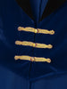 Womens Circus Ringmaster Costume Tuxedo Party Showman Tailcoat Blazer Stand Collar Fringed Shoulder Board Velvet Jacket Coat