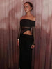 Slash Neck Dress Women Chic Elegant Sexy Patchwork Mesh Ruched Hollow Birthday Party Clubwear Vacation Vestidos