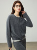 Cardigans For Woman, Fleece Wool, Round Collar, Soft Cozy Sweaters, 100%Wool, Fall Winter Jackets