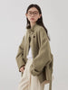 Korean Women Double-sided Belt Woolen Coat Loose Overcoat Solid Ladies Outerwear Girl Jackets Autumn Winter