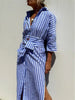 Autumn Long Sleeve Shirt Dress Elegant Belt Long Dress For Women Print Button Lapel Neck Casual Dresses Robe Femme