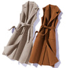 Western Style Woolen Vest Mid-length Vest Waistcoat Autumn Winter Small Korean Version Loose Spring Autumn Coat Women W