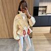 Elastic Drawstring Waist Jackets Women Casual Stand Collar Long Sleeves Cropped Trench Outerwear Lady Autumn Daily Windbreaker