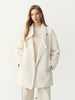 Winter Women's Commute Stand Collar Direct Down Fill Trench Style Down Puffer Coat Warm Thick Quilted Outerwear
