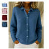 Holiday Button Knitted Lapel Sweater Cardigan Coat Autumn And Winter Solid Color Casual Women's Clothing Sweater