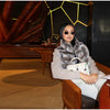 Autumn Knitted Long Pants Sets For Women Faux Fur Patchwork Zipper Sweater Jacket Wide Leg Trousers Lady Chic 2 Pieces Sets