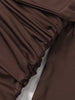 Women's Long Sleeve Asymmetric Neck Long Dress One Shoulder Ruched Bodycon Club Party Maxi Dresses Brown Autumn