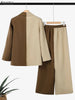Women Blazer Suit Autumn 2 Piece Sets 2PCS Office Outfits Long Sleeve Blazer Wide Leg Pants Sets Tracksuit
