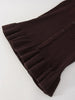 Brown Knitted Dresses For Women Maxi Elegant Trumpet Sleeves Knit Fishtail Dresses Women Long Ruffled Dresses Maxi