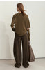 Minimalist Women's Casual Pants Winter Classic Versatile Warm Elastic Drawstring Loose Pants Female Trousers 12424082