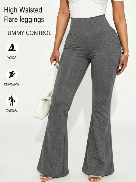 Women's Soft Flare Pants High Waisted Tummy Control Workout Yoga Leggings Bell Bottoms