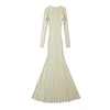 Sexy O Neck Ribbed Knitting Fishtail Sweater Dress Women Full Sleeve Stretch Basic Bodycon Maxi Long Mermaid Robe Vestido