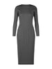 Pleats Please Long Sleeve Round Neck Women Dress Causal Elegant Ladies Clothes
