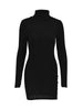 Autumn Women Mini Dresses For Solid Long Sleeves Turtleneck Sexy Bodycon Sheath Dress Club Elegant Party Dress Pullover Clothing