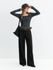 Fall Women's High Waisted Barrel Leg Soft Brushed Fleece Jogger Pants - Straight Cut Casual Pants for Daily Wear