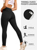 Womens Thermal Fleece Lined High Waisted with Pockets Leggings, Workout Winter Warm Tights Soft Yoga Running Pants