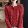 Autumn Knitted Cardigan Women's Jacket Long Sleeve Korean Loose Round Neck Cardigan Sweater Jackets Women Casual Knit Top