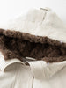 Women's Fur-Lined Down Parka with Wool Blending Mid-Length Winter Jacket for Winter Long Hooded Jacket