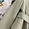 Spring Design with Belt Women's Blazers Korean Streetwear Long Sleeve Blazer Jacket Notched Collar Suit Coat