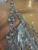 Stock Women Sexy Stretch Mesh Sparkly Rhinestone Tassels Mini Dress Nightclub Singer Dance Stage Costume Evening Gowns