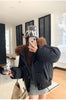 Warm Down jacket Ladies Pai Overcome Winter Cotton Padded Coat Women Parkas Horn Hooded Outcoat Big fur collar Overcoat