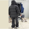 Drawstring Women's Winter Padded Jacket Pant Suits Hooded Full Sleeve Warm Jackets Pants Thicken Casual Lady Outfit