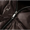 Women's Solid Oversized Puffer Jacket Full Sleeve Detachable Hood Pocket Zipper Warm Coat Winter Female Daily Casual Wear