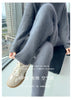 100% Mink Cashmere Knitted Feet Pants Women's Elastic Waist Slim Trousers Warm Joker Radish Pants Autumn Thick Leggings