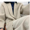 Double-sided Cashmere Coat Long Wool Thickened Suit Style Thickened Loose Wool Jacket Coat for Women