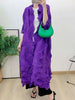 Pleated Lace-up Trench For Women Spring Loose Solid Color Diamonds Mid-length Windbreaker Female 17G2334