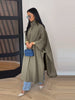 Stand Collar Oversized Long Trench Coat Women Street Single Button Half Sleeve Side Split Loose Jackets Chic Lady Outerwears