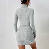 Autumn Women Mini Dresses For Solid Long Sleeves Turtleneck Sexy Bodycon Sheath Dress Club Elegant Party Dress Pullover Clothing