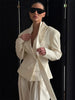 Elegant Suit jacket Female Patchwork V-Neck Lace-Up Commute Long Sleeve Autumn Coat For Women Bandage Suit