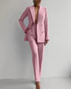Elegant Blazer Suit and Wide Leg Pants Two 2 Piece Sets Outfits Women Classic OL Work Street Outfit Tracksuit