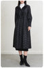 Pleated Lapel Collar Autumn Winter Thickened Pleated Women's Trench Coat Chic Loose Single Breasted Cotton Jacket