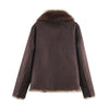 Winter Women's Street Faux Fur Jackets For Women Long Sleeves Double-Sided Thick Warm Casual Coats