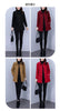 High End Women's Solid Woolen Coat Autumn Winter Middle Aged Mother Wool Trench Outwear Large Size Mother Warm Blend Jacket 4XL