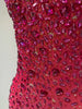 Rhinestones Sexy Mesh See Through Bodycon Dress Women Birthday Evening Cocktail party Gown Red Carpet Club Stage Outfit