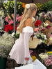 Off Shoulder Long Sleeves Slim Mini Dress Women's Sexy Elegant Outfit Prom Birthday Party Clubwear Spring Dress