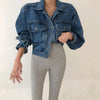 Coats Jackets Women Top Sexy Puff Long Sleeve Y2k Clothes Cropped Jacket Streetwear Women's Denim Shirt